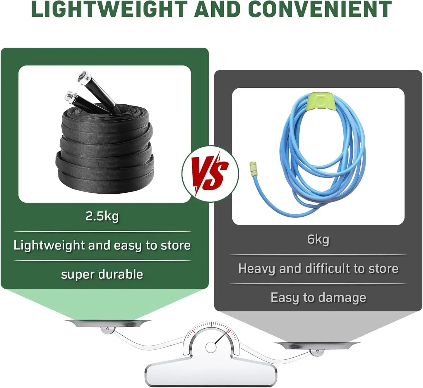 Using a garden hose quick connect on a lightweight garden hose