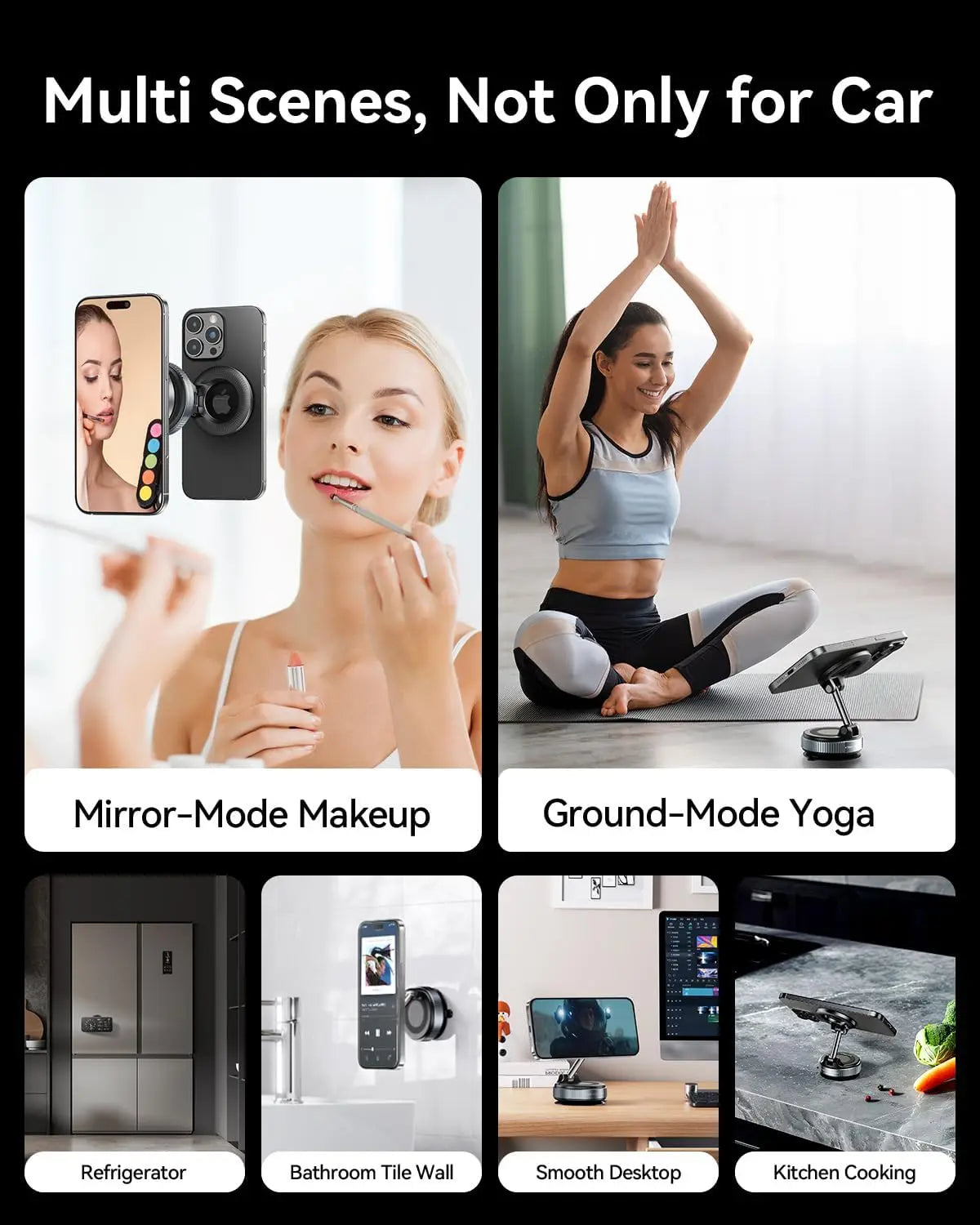 Magnet car phone holder with adjustable magnetic mount for secure hands-free smartphone viewing in a vehicle