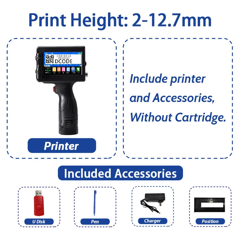 Handheld printer labels device printing professional shipping stickers.