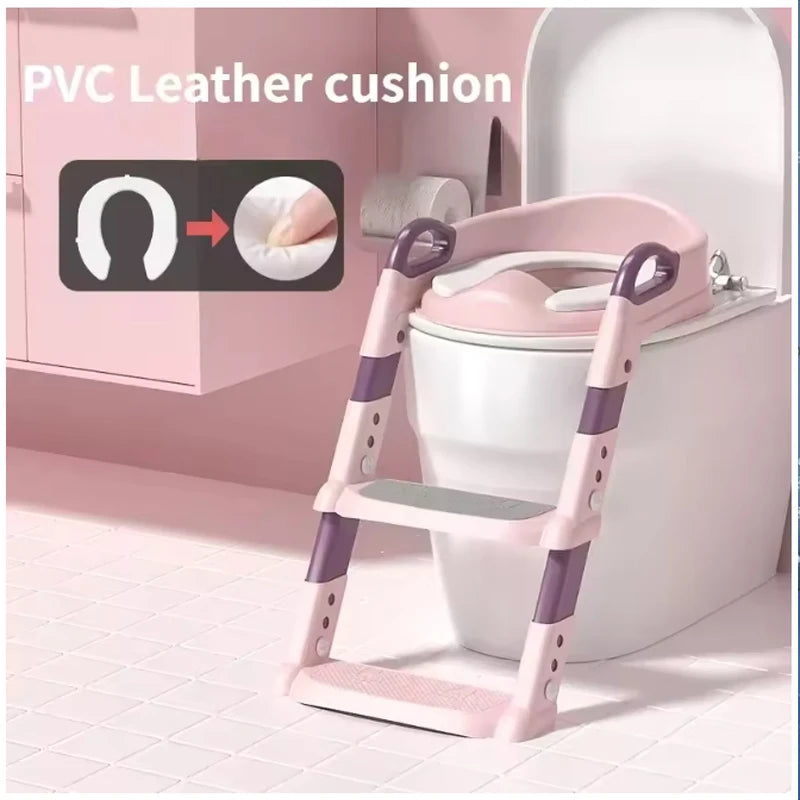 Potty Training Seats with ladder for toddlers, foldable toilet training seat with non-slip steps, BPA-free potty training toilet seat by VelmoraMart