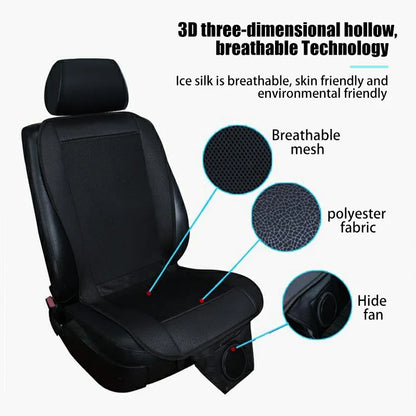 VelmoraMart Car Seat Cooling Pad installed on a driver's seat