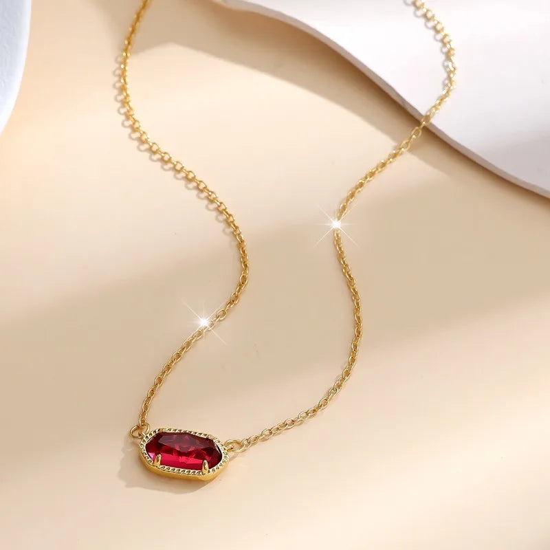Elegant gemstone necklace by VelmoraMart featuring a colorful multi gemstone pendant necklace with gold finish. Perfect gemstone necklaces for women, everyday wear, gifting, and timeless jewelry style.