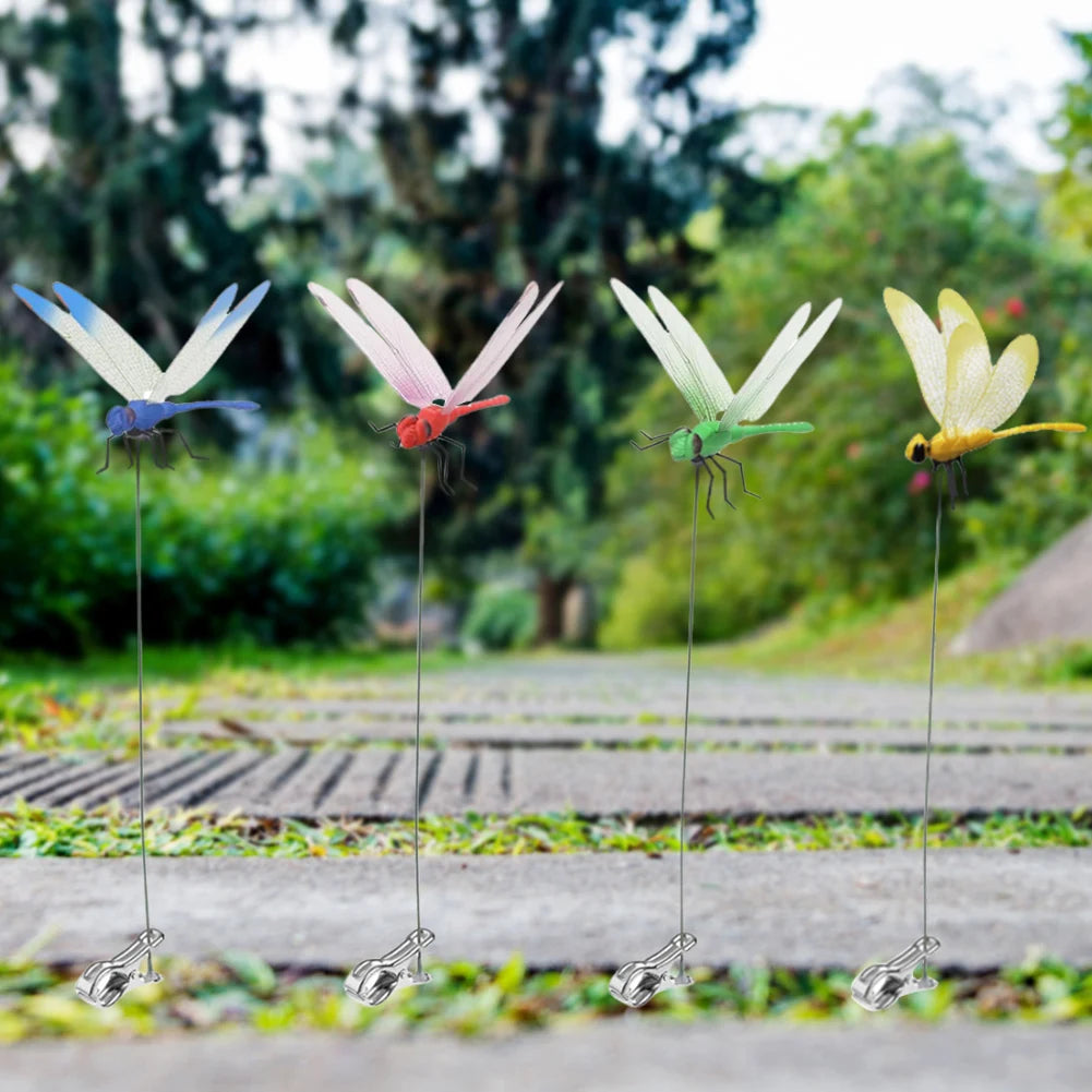 Realistic dragonfly clips for garden decoration and fashion