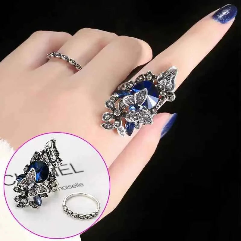 Crystal Rings - Sterling Silver Crystal Ring for Women
