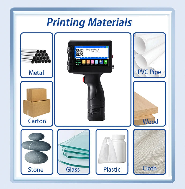 Handheld printer labels device printing professional shipping stickers.