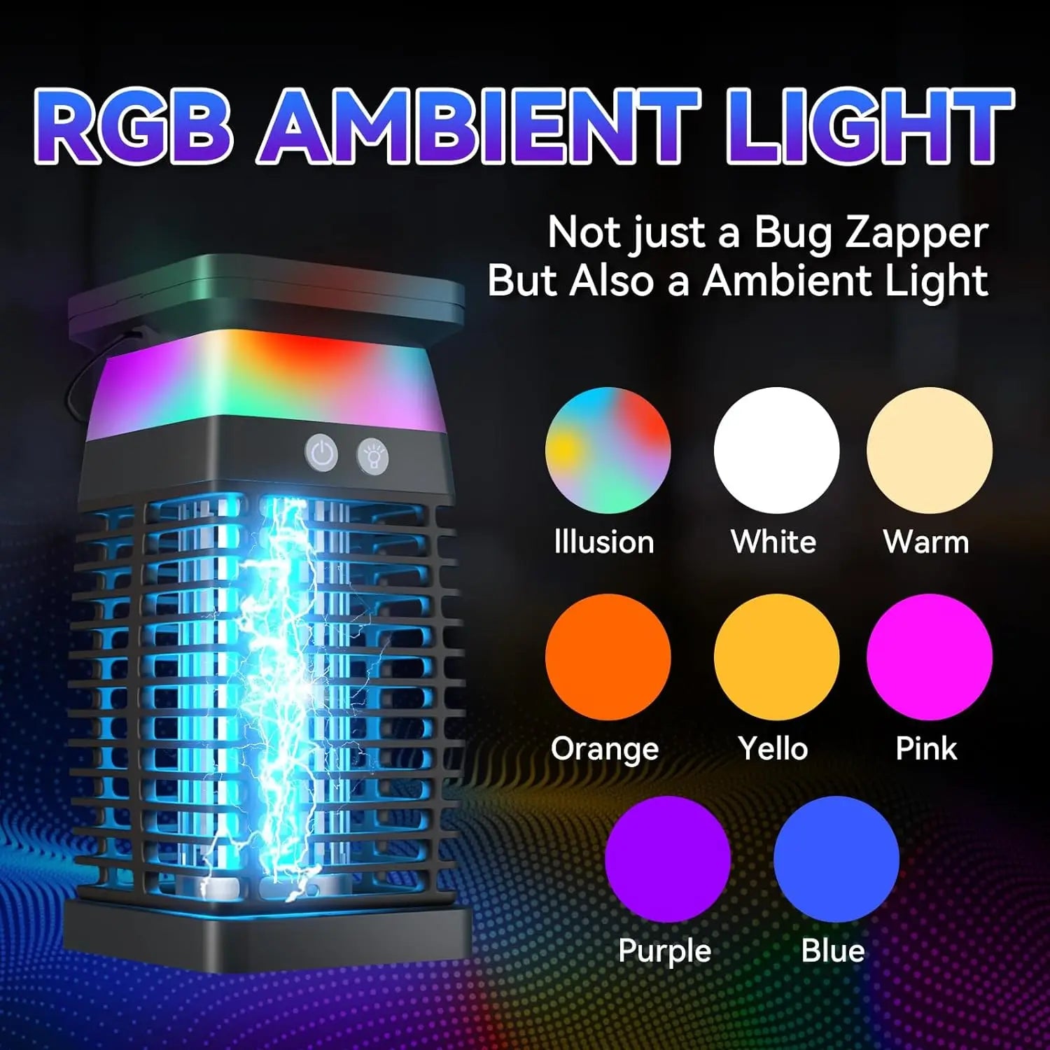 VelmoraMart solar bug zapper providing effective outdoor pest control in a garden setting