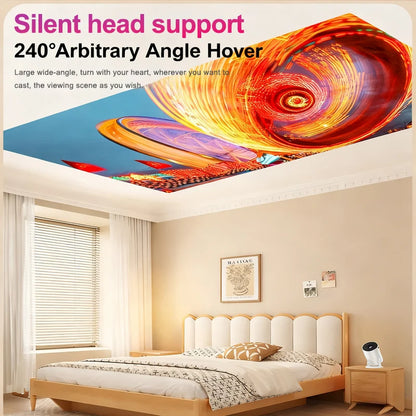 Portable projector and screen with stand for outdoor movies, camping, gaming, and home theater entertainment by VelmoraMart.