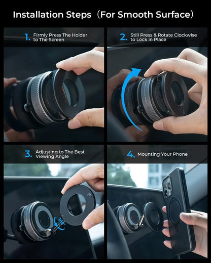 Magnet car phone holder with adjustable magnetic mount for secure hands-free smartphone viewing in a vehicle