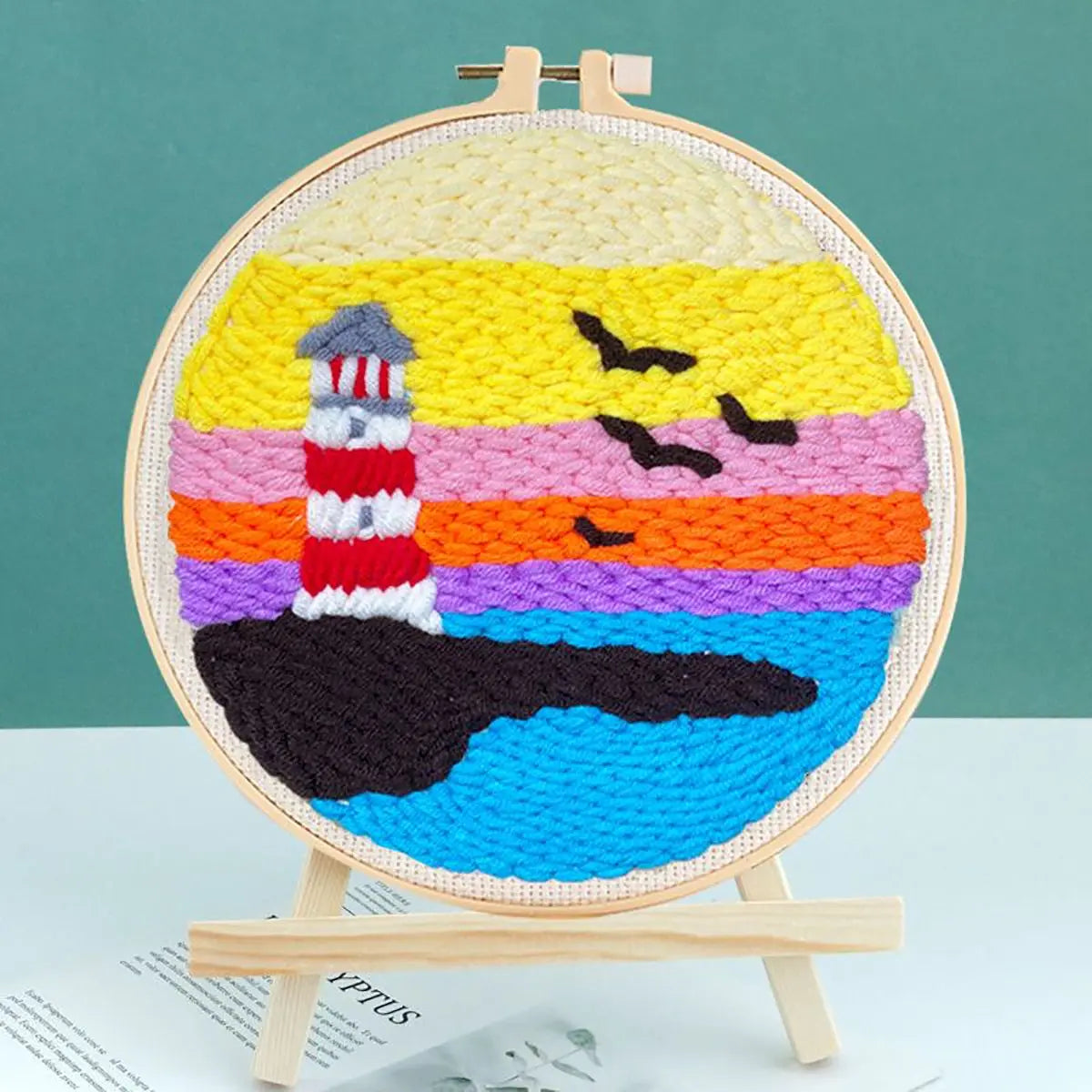 Punch Needle Kit by VelmoraMart – Beginner-friendly punch needle embroidery kit for DIY crafts, handmade art projects, and creative embroidery designs