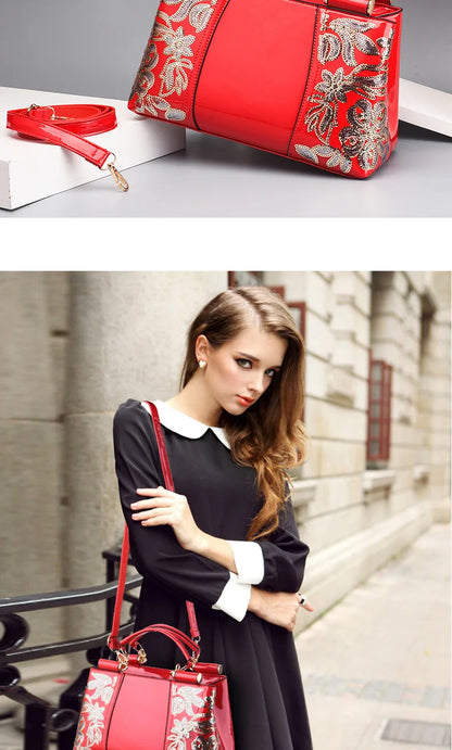 A woman holding a premium VelmoraMart leather bag for women, showcasing its elegant design and high-quality finish.