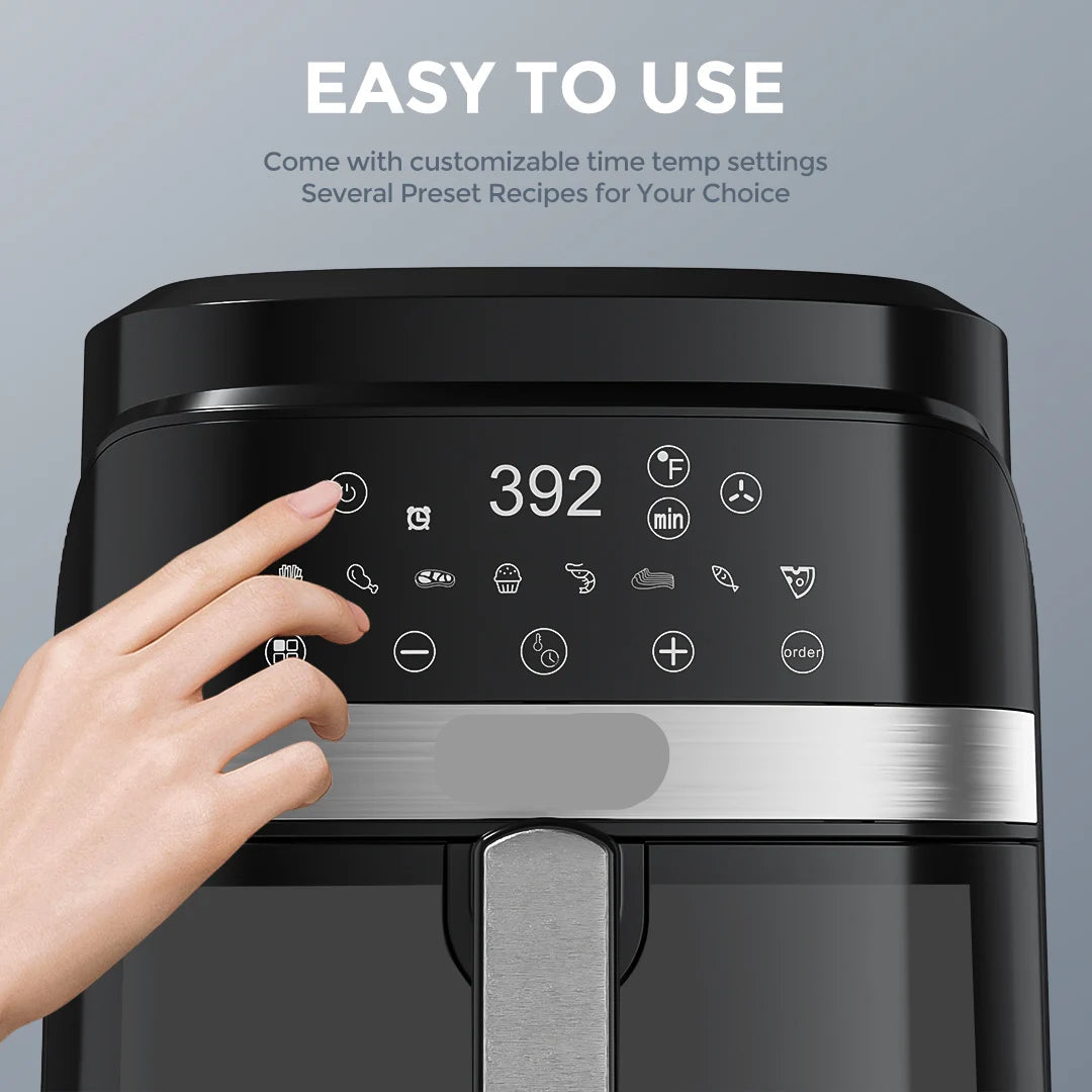 6qt air fryer cooking delicious healthy meals on a kitchen counter