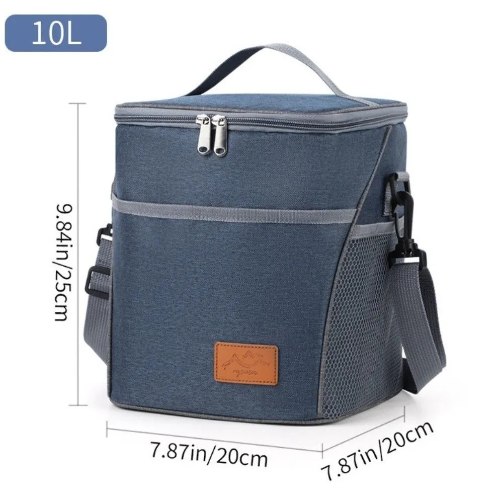 Lunch bag insulated with leakproof thermal lining, spacious interior, durable fabric, and stylish design for work, school, travel, and everyday meals.