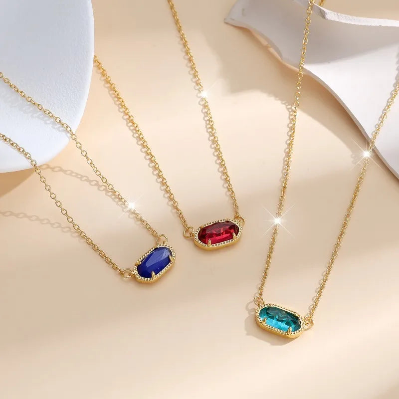 Elegant gemstone necklace by VelmoraMart featuring a colorful multi gemstone pendant necklace with gold finish. Perfect gemstone necklaces for women, everyday wear, gifting, and timeless jewelry style.