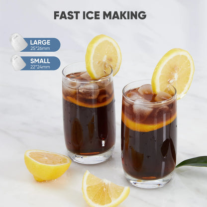 Portable nugget ice machine producing soft chewable ice for home kitchens, coffee bars, and entertaining by VelmoraMart.