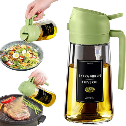 Premium olive oil sprayer glass spray bottle for healthy cooking, grilling, baking, air fryer, and kitchen oil dispenser by VelmoraMart