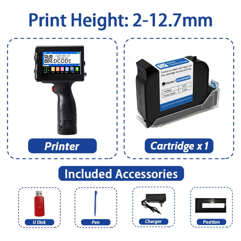 Handheld printer labels device printing professional shipping stickers.