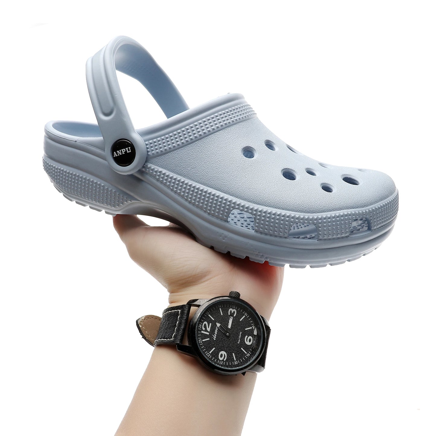 Crocs sandals women lightweight casual slip-on sandals for ladies in black comfortable everyday footwear from VelmoraMart