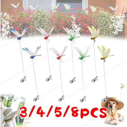 Realistic dragonfly clips for garden decoration and fashion