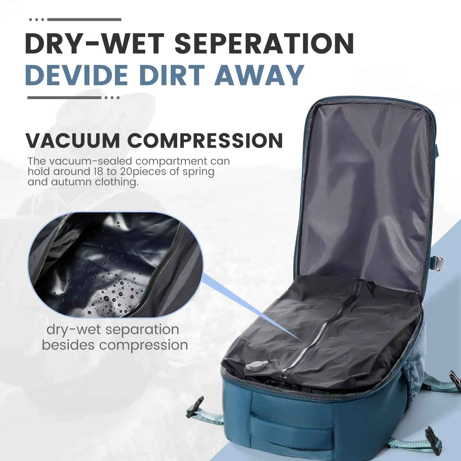 Vaccum Backpack for Travellers and Tourist