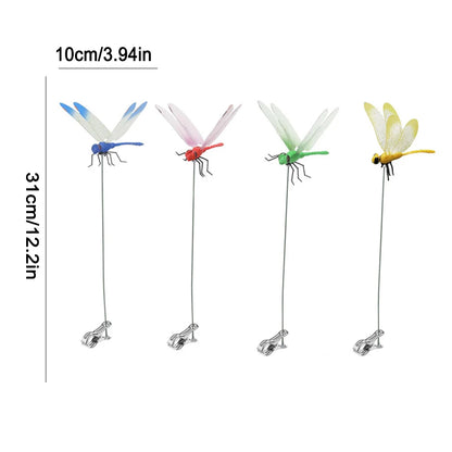Detailed view of fake dragonfly clips on a summer hat
