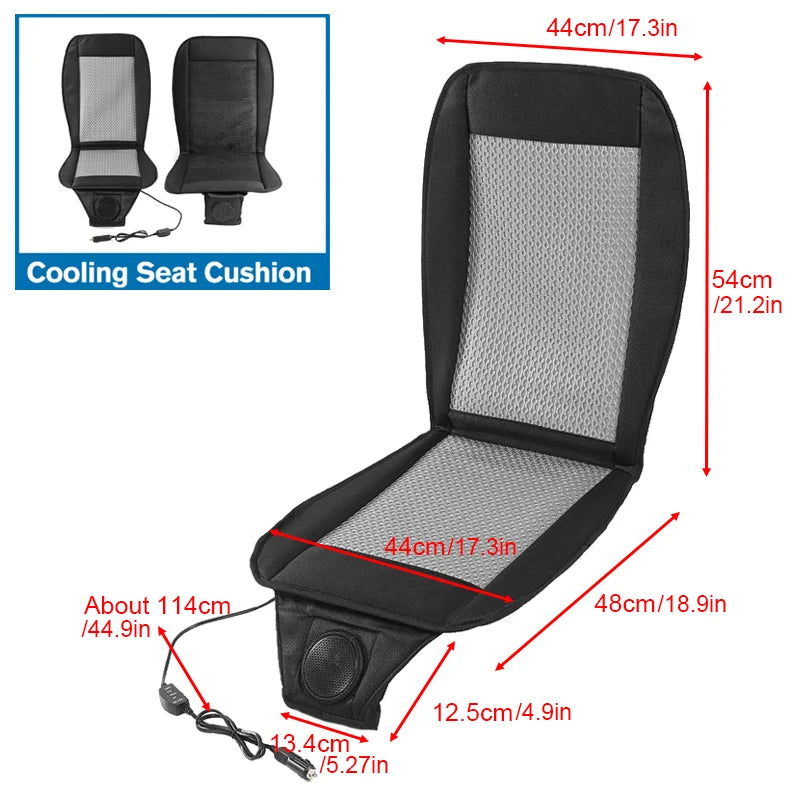 VelmoraMart Car Seat Cooling Pad installed on a driver's seat