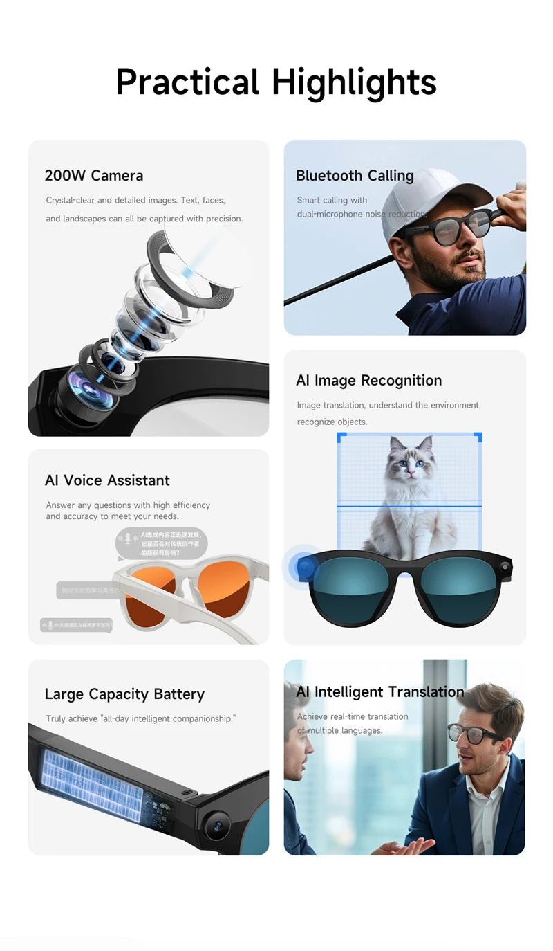 Hidden Camera Glasses with 4K HD recording – stylish spy camera glasses for hands-free video capture by VelmoraMart