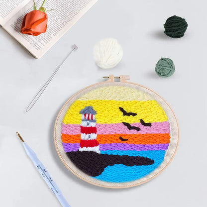 Punch Needle Kit by VelmoraMart – Beginner-friendly punch needle embroidery kit for DIY crafts, handmade art projects, and creative embroidery designs