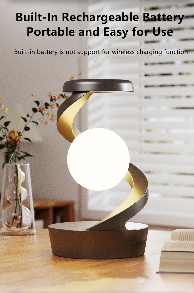 Modern Cordless LED Table Lamp from VelmoraMart sitting on a side table with a warm ambient glow.
