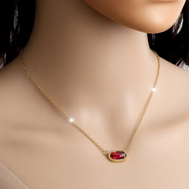 Elegant gemstone necklace by VelmoraMart featuring a colorful multi gemstone pendant necklace with gold finish. Perfect gemstone necklaces for women, everyday wear, gifting, and timeless jewelry style.