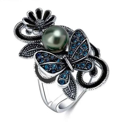 Crystal Rings - Sterling Silver Crystal Ring for Women