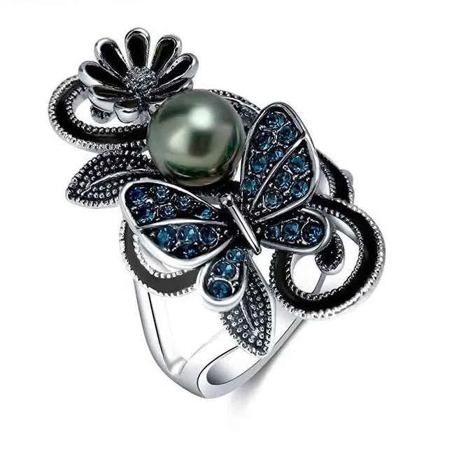 Crystal Rings - Sterling Silver Crystal Ring for Women