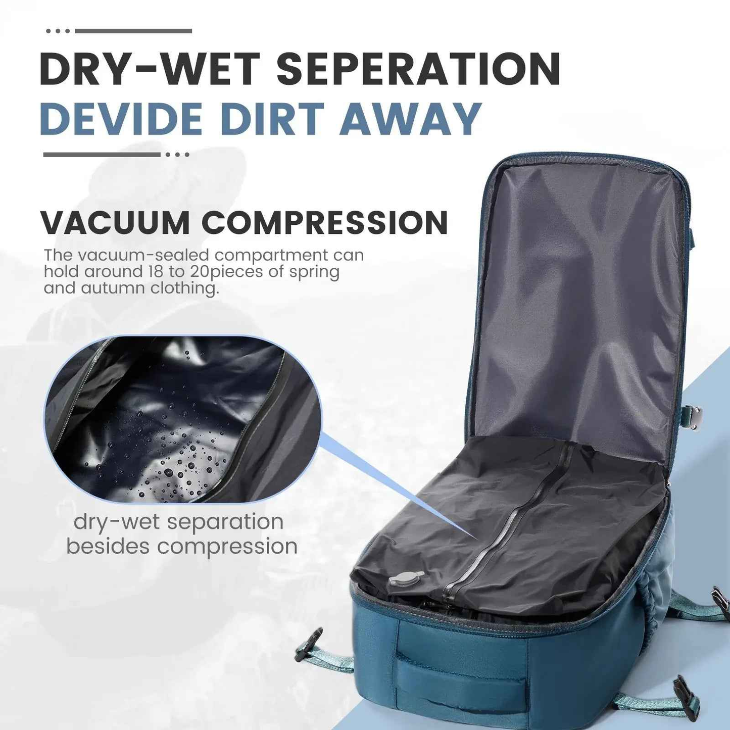Vaccum Backpack for Travellers and Tourist