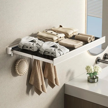 Clothes drying racks wall mounted balcony laundry organizer by VelmoraMart for indoor and outdoor clothes drying