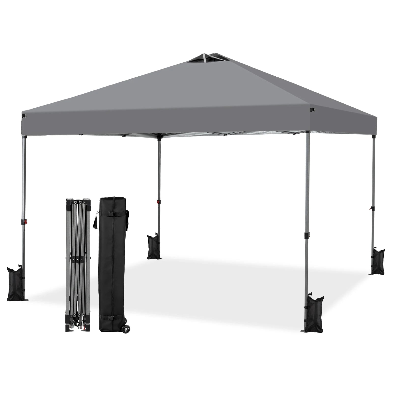 black 10x10 tent Canopy Tent 10x10 Heavy-Duty Pop Up Shelter