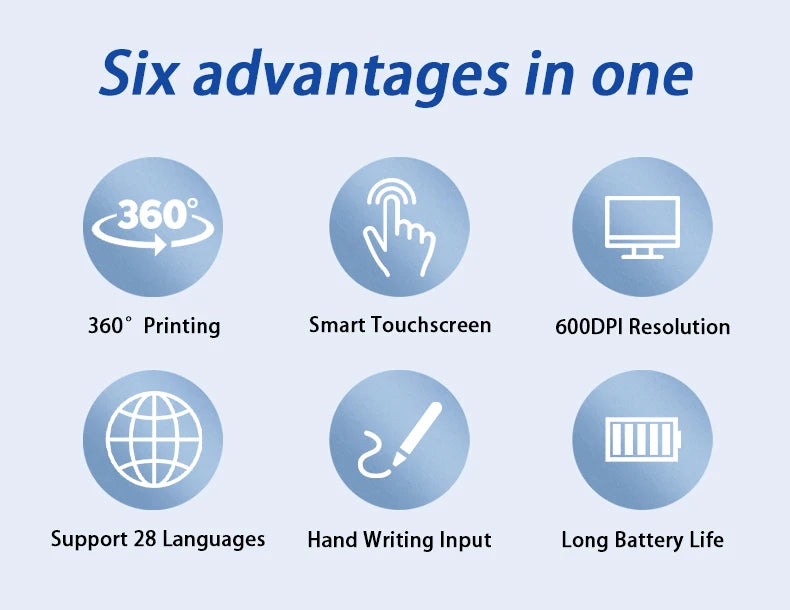 Handheld printer labels device printing professional shipping stickers.
