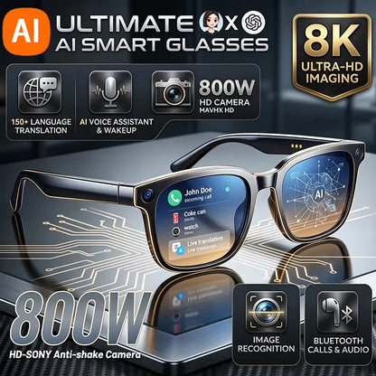 Hidden Camera Glasses with 4K HD recording – stylish spy camera glasses for hands-free video capture by VelmoraMart