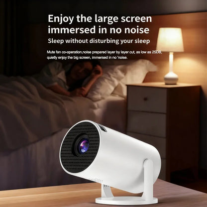 Portable projector and screen with stand for outdoor movies, camping, gaming, and home theater entertainment by VelmoraMart.