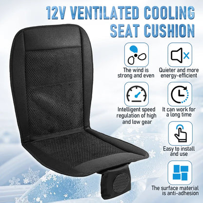 VelmoraMart Car Seat Cooling Pad installed on a driver's seat