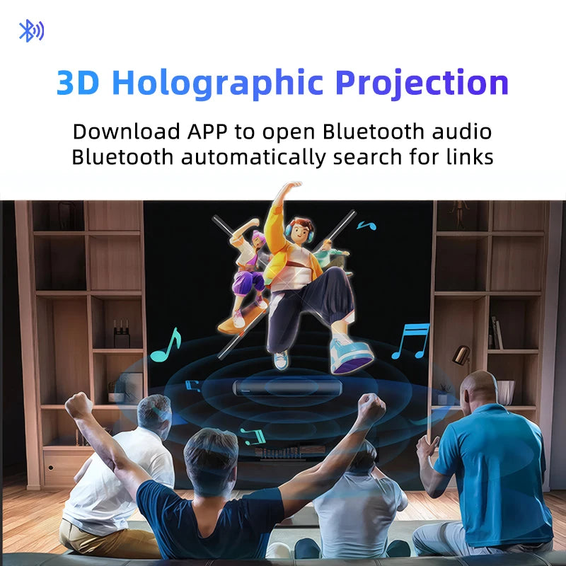 VelmoraMart 3D hologram projector display showing a floating LED animation in a modern retail space.