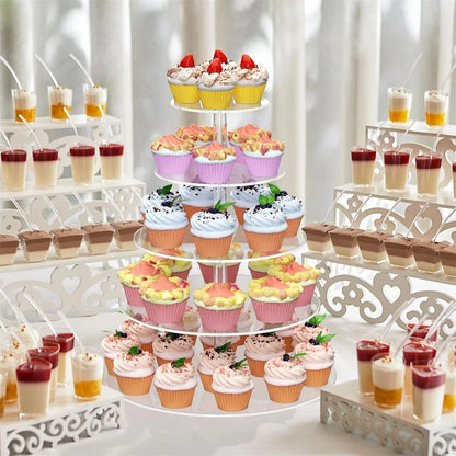 Elegant 3 tier acrylic Cupcake Stand for parties and weddings.
