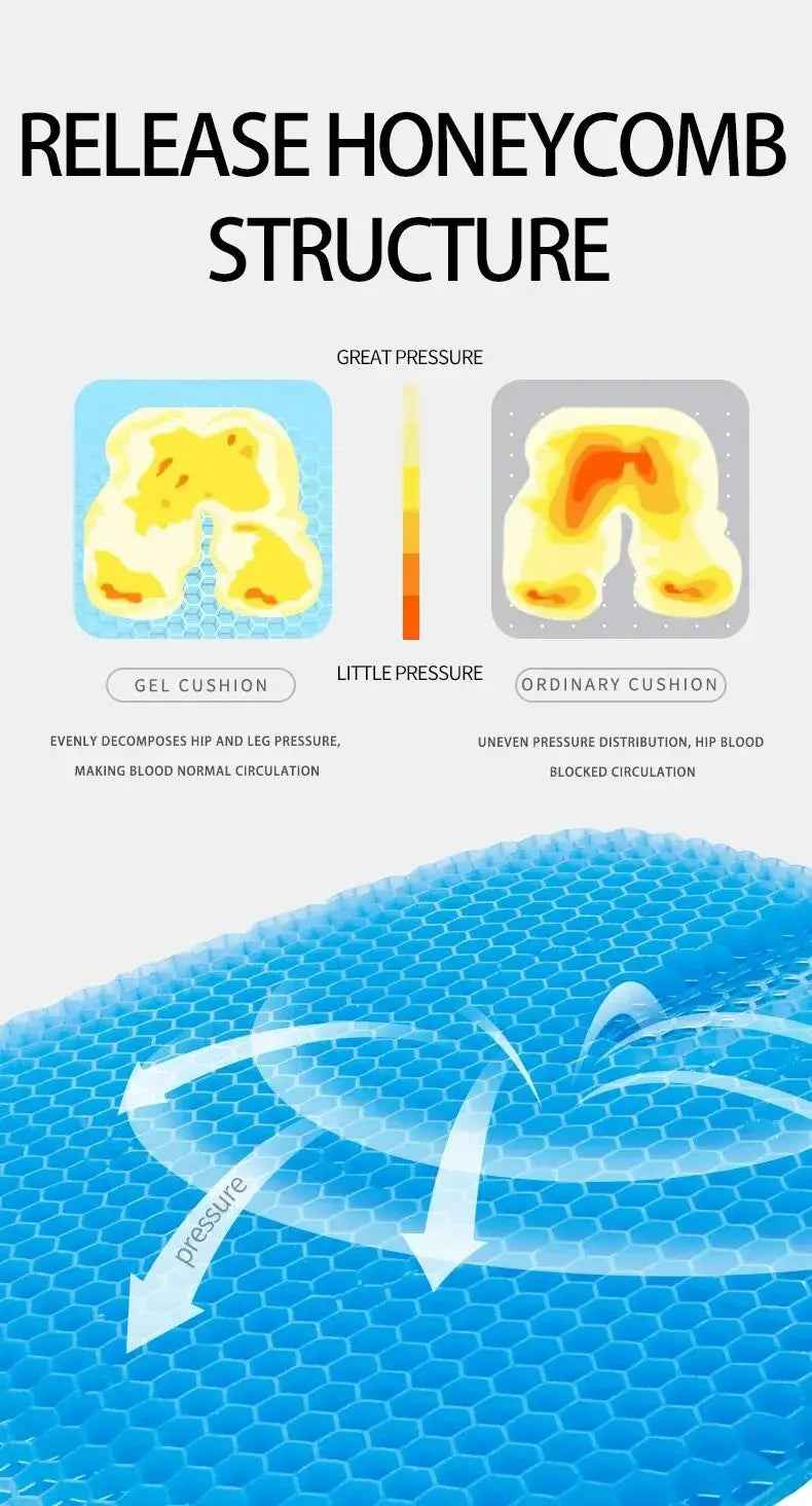 Gel Seat Cushions for Back Pressure Relief