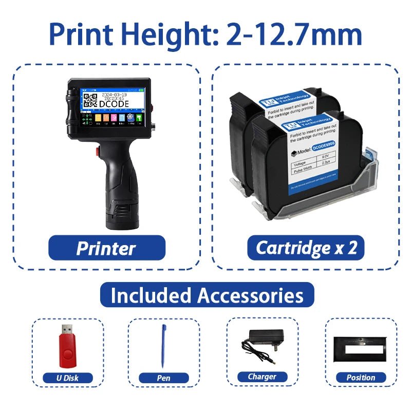 Handheld printer labels device printing professional shipping stickers.