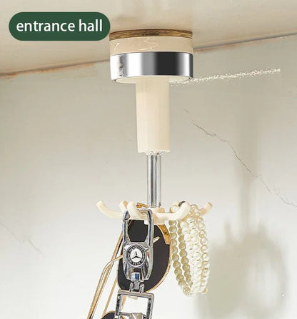 Heavy-duty clear VelmoraMart Suction Cup hooks mounted securely on a glass shower door.