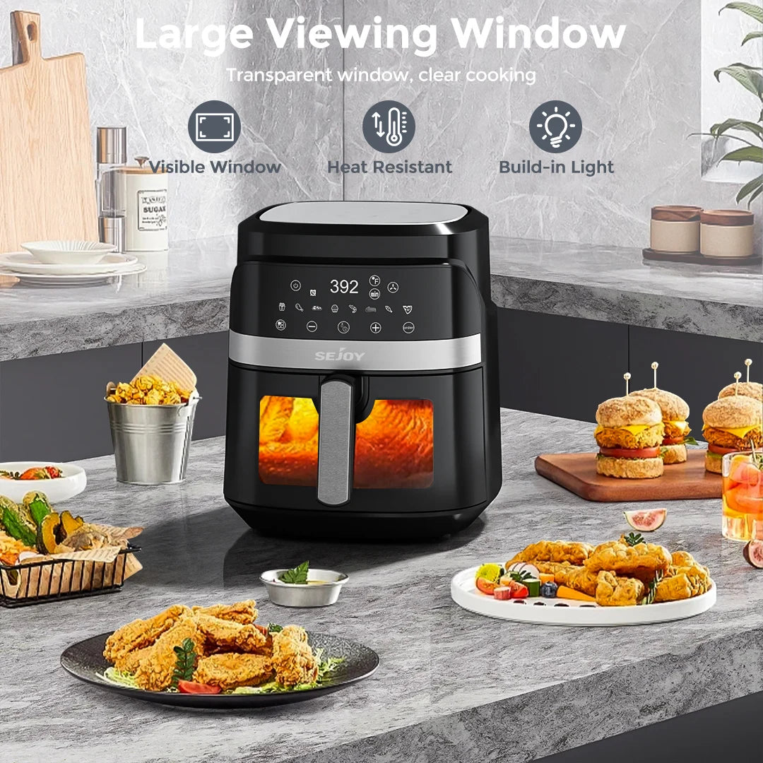 Beautiful 6qt digital air fryer with touchscreen interface