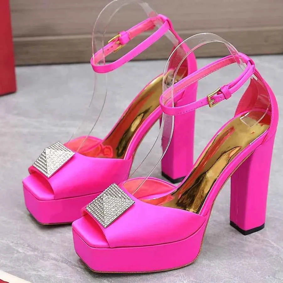 Rhinestone Sandals - Sparkling Flat & Heel Styles