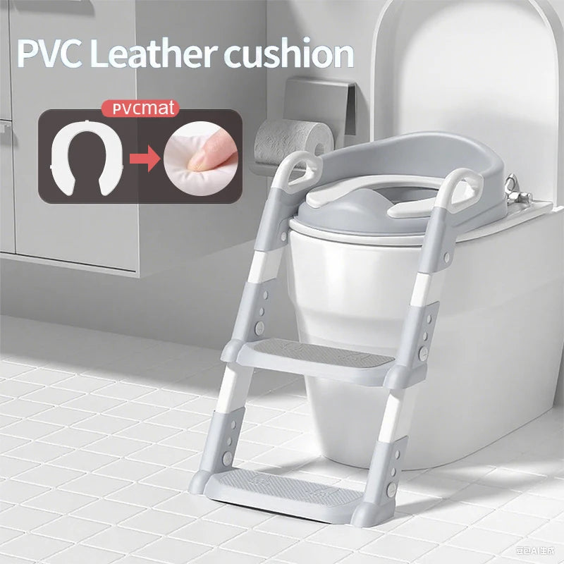 Potty Training Seats with ladder for toddlers, foldable toilet training seat with non-slip steps, BPA-free potty training toilet seat by VelmoraMart