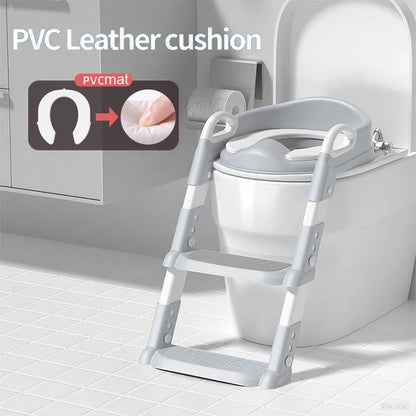 Potty Training Seats with ladder for toddlers, foldable toilet training seat with non-slip steps, BPA-free potty training toilet seat by VelmoraMart