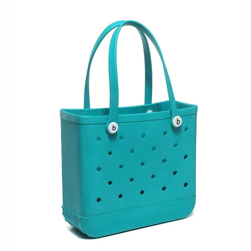 VelmoraMart black leather tote bag for work and travel.