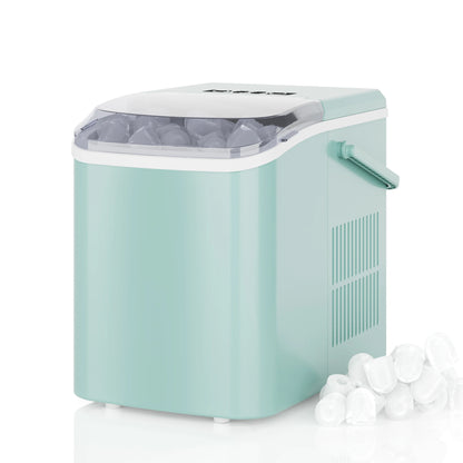 Portable nugget ice machine producing soft chewable ice for home kitchens, coffee bars, and entertaining by VelmoraMart.