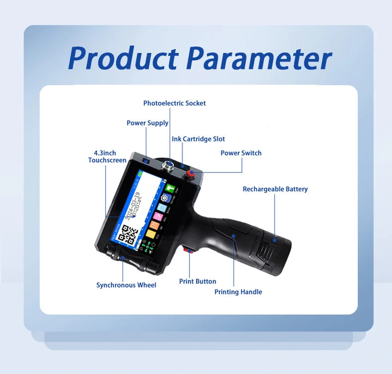 Handheld printer labels device printing professional shipping stickers.
